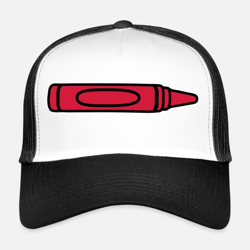 Crayon de cire rouge design cool Casquette trucker 