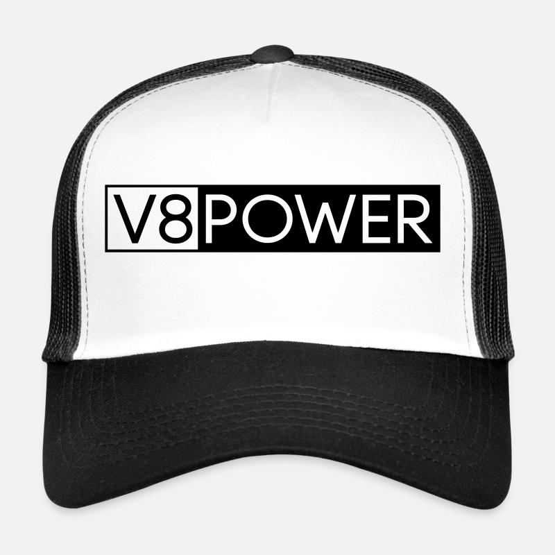 V8 Power - Farbwechsel - Trucker Cap - Weiß/Schwarz
