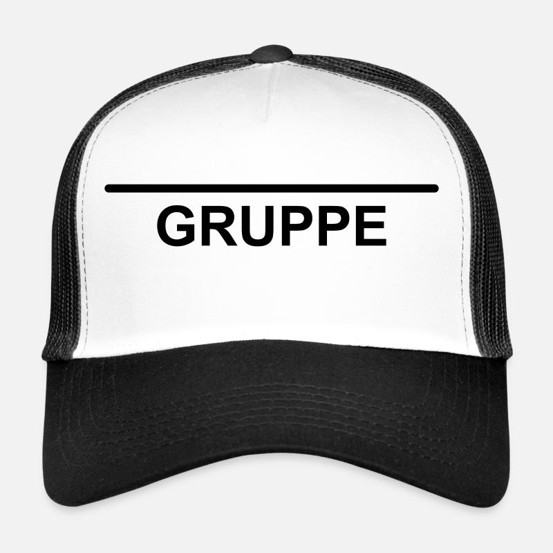 Team Gruppe Vorlage zum selbst gestalten - Trucker Cap - Weiß/Schwarz