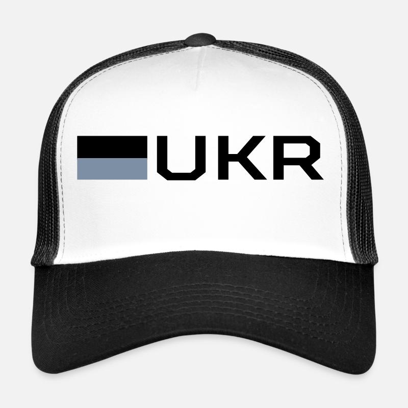 Drapeau de l’Ukraine - Casquette trucker  - blanc/noir