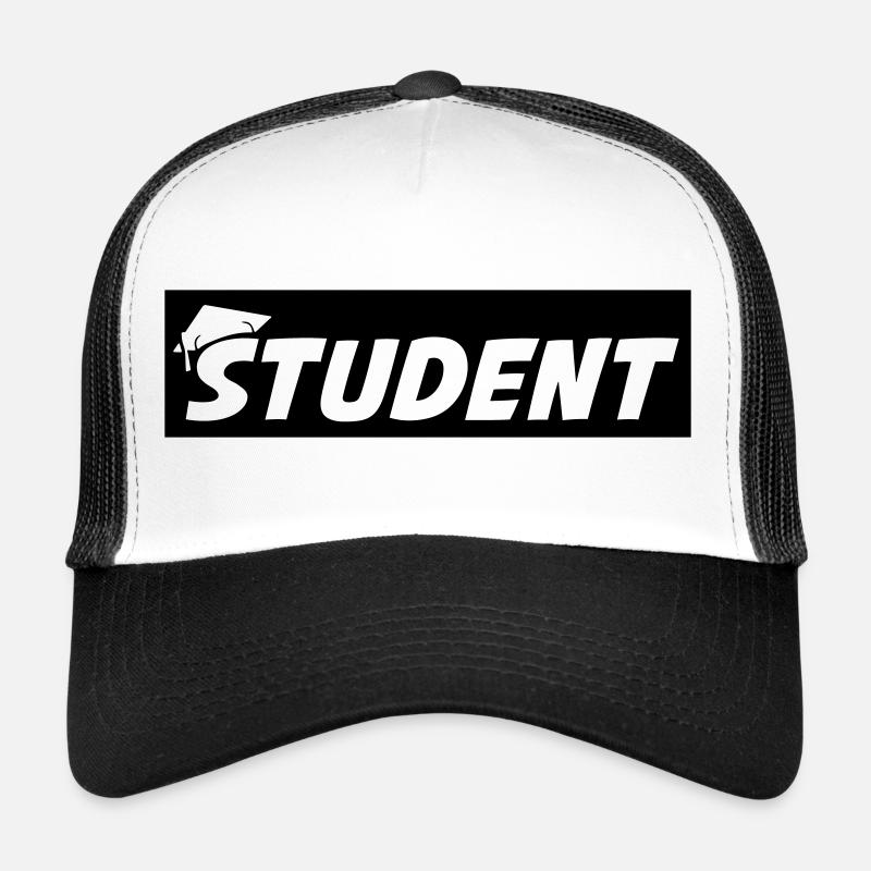 student - Trucker Cap - Weiß/Schwarz