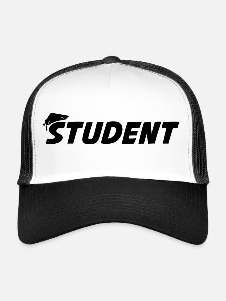 student - Trucker Cap - white/black - Front