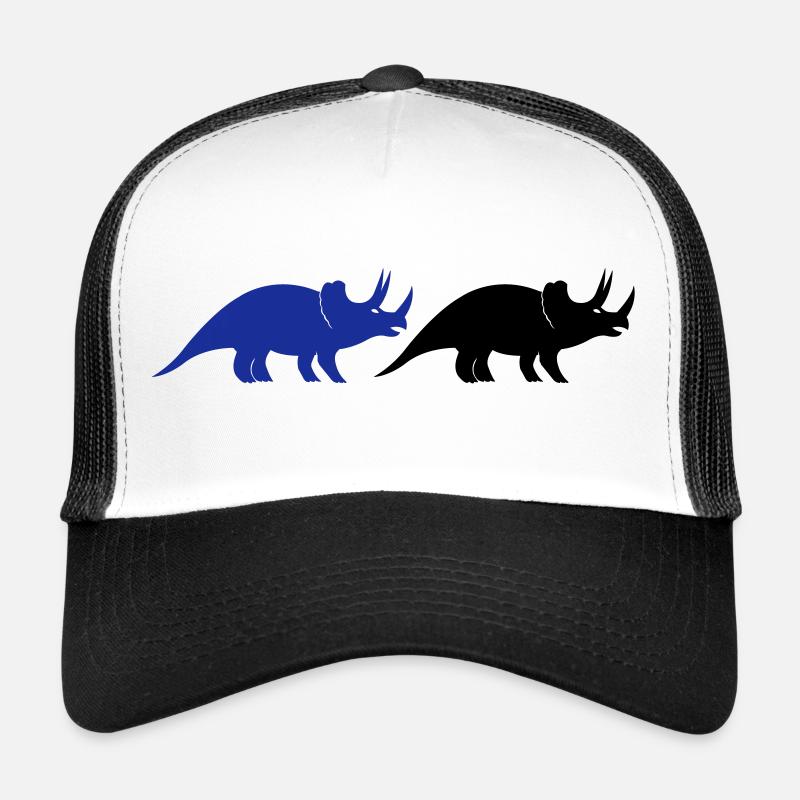 Triceratops - Trucker Cap - Weiß/Schwarz