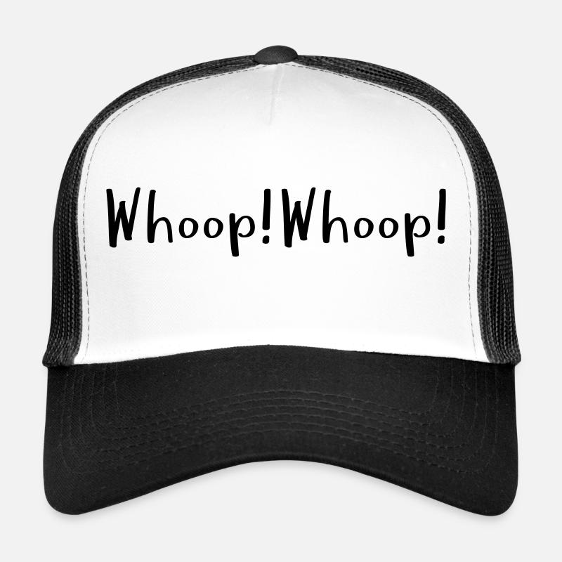 Whoop! Whoop! Text als Logo einfach - Trucker Cap - Weiß/Schwarz