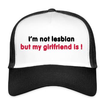 Humor LGBT Freundin Freundin - Trucker Cap - Weiß/Schwarz - Vorne