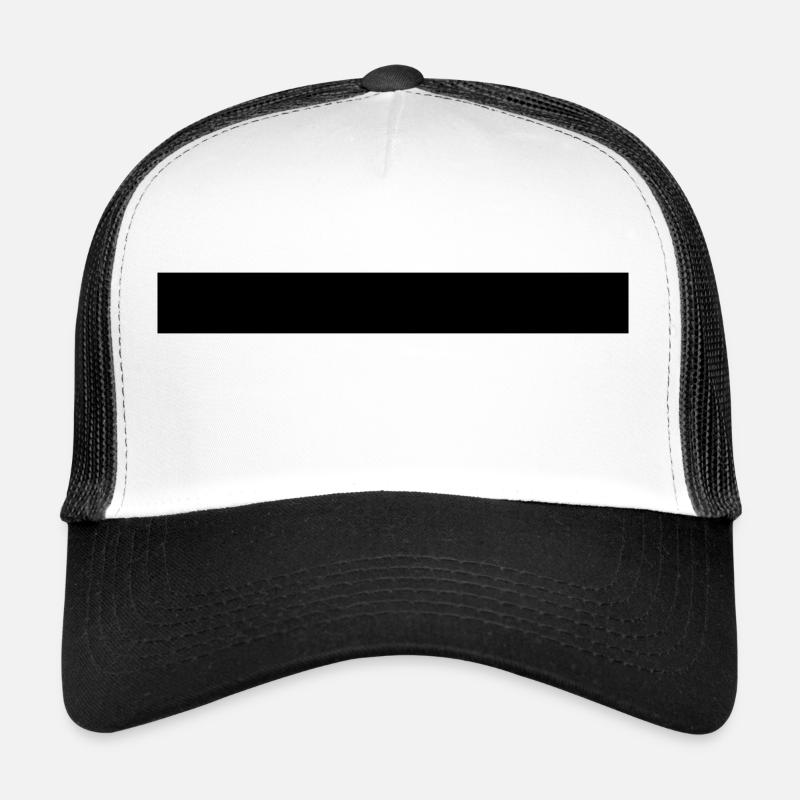balken linie querbalken - Trucker Cap - Weiß/Schwarz