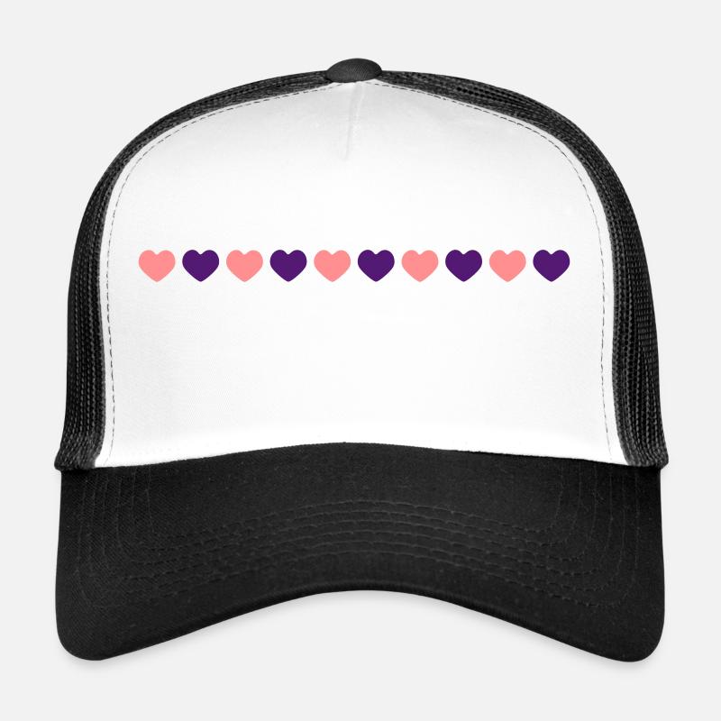 10_kleine_herzen2 - Trucker Cap - white/black