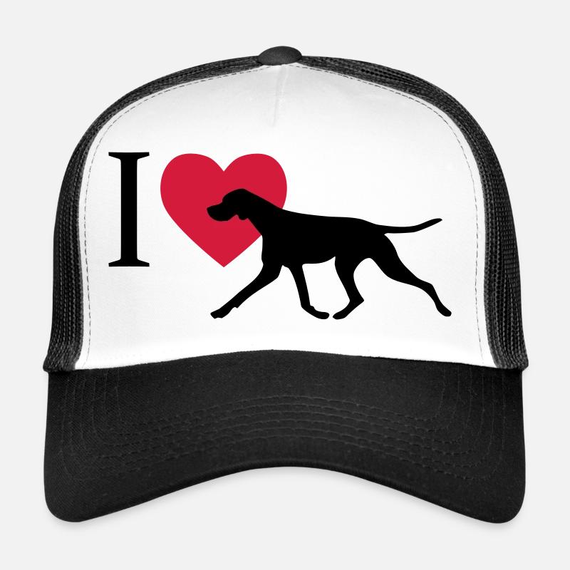 I love Pointer - Trucker Cap - Weiß/Schwarz