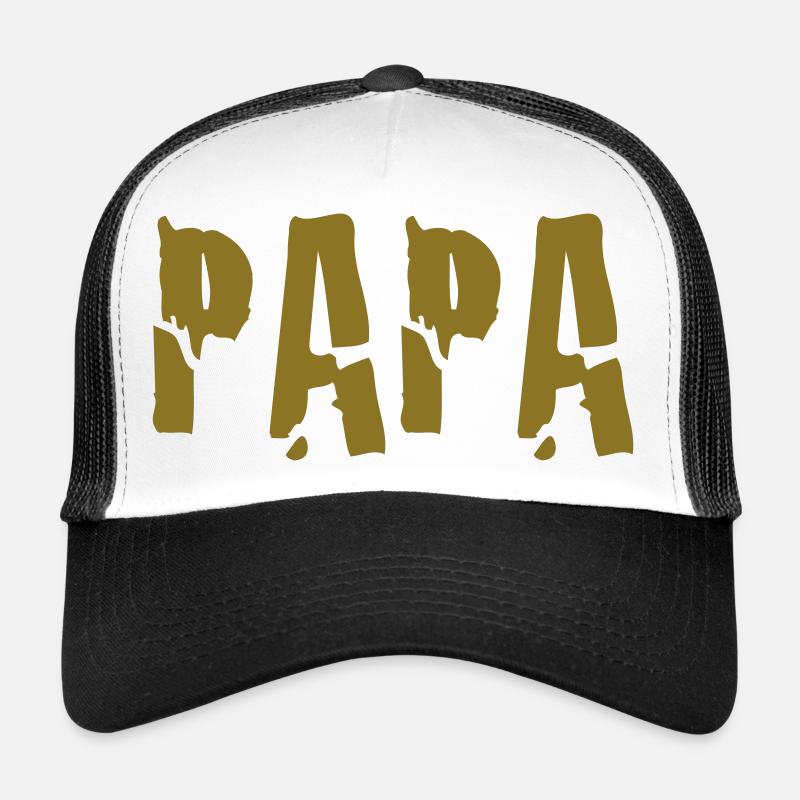 papa - Trucker Cap - white/black