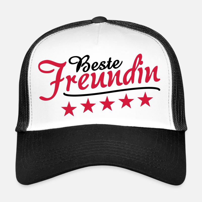Beste Freundin - Trucker Cap - Weiß/Schwarz