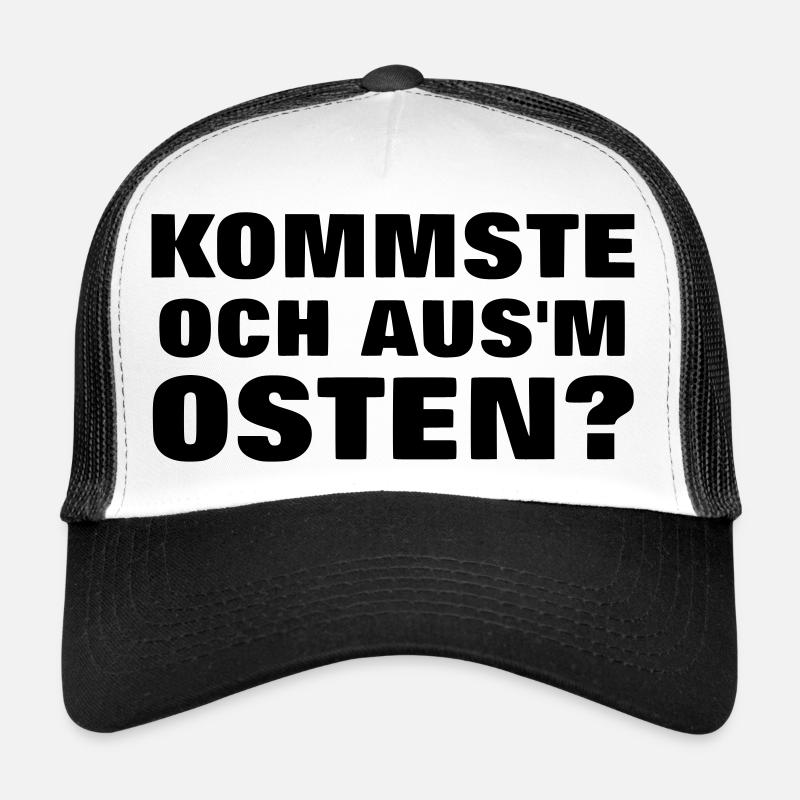 Kommste och ausm Osten - Trucker Cap - Weiß/Schwarz