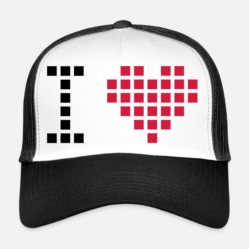 i love 2 - Trucker Cap - white/black
