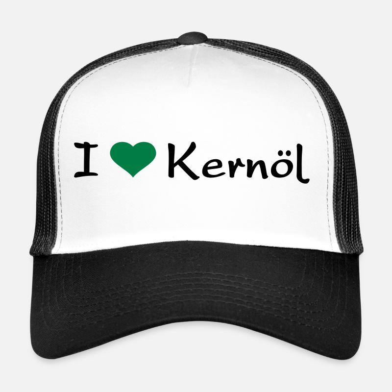 I mog Kernöl - Trucker Cap - Weiß/Schwarz