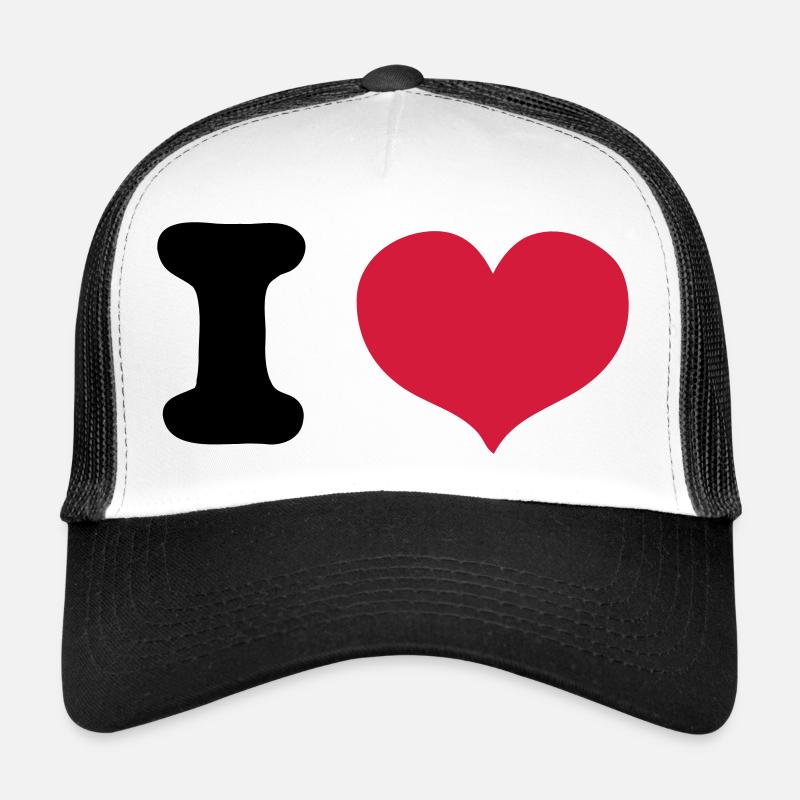 i love - Trucker Cap - white/black