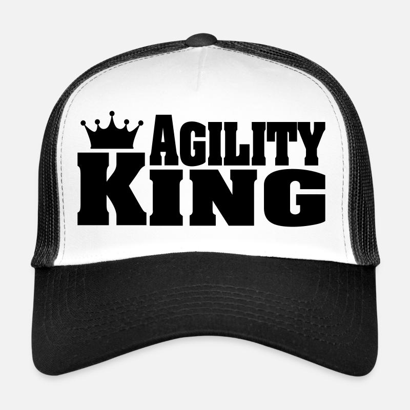 AGILITY KING - Trucker Cap - white/black