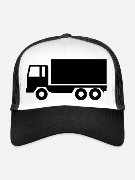 Lorry (truck) - Trucker Cap - white/black - Front