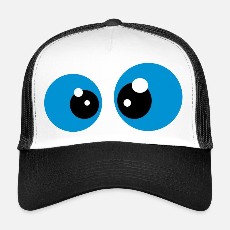 Yeux,eyes - Casquette trucker - blanc/noir