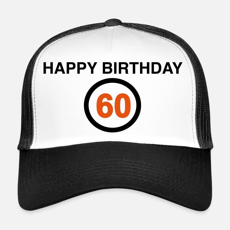 60th Birthday - Trucker Cap - white/black