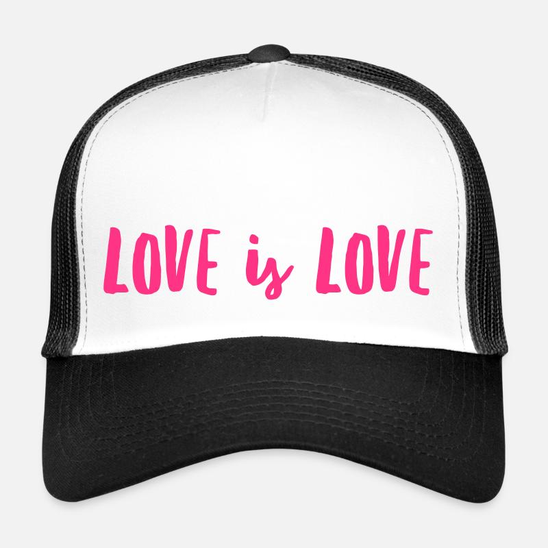 Love Is Love - Trucker Cap - Weiß/Schwarz