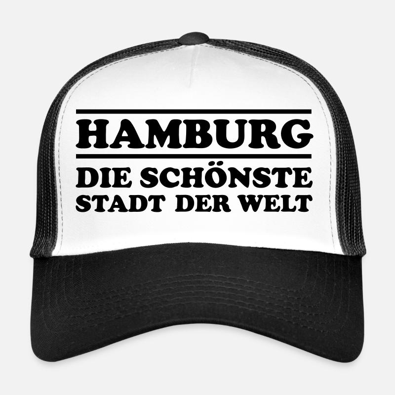 Hambourg La plus belle ville du monde 1c Casquette trucker 