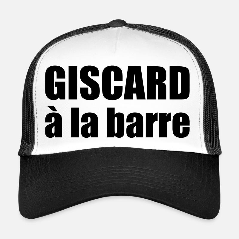 Giscard à la barre - Casquette trucker  - blanc/noir