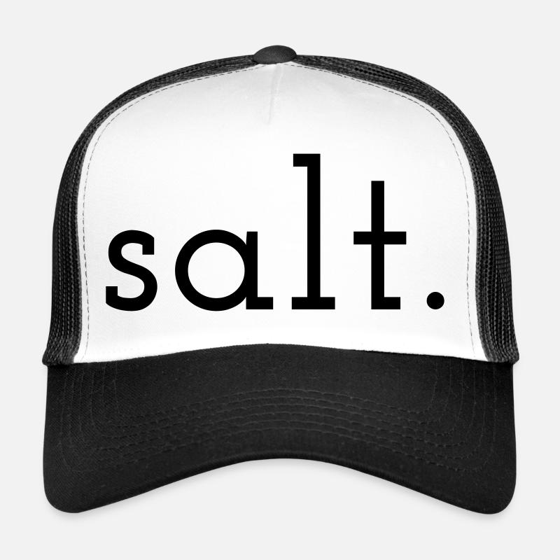 NOIR SEL - Casquette trucker  - blanc/noir