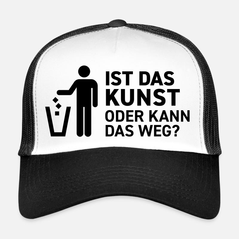 Ist das Kunst oder kann das weg? Museum Maler Müll - Trucker Cap - Weiß/Schwarz