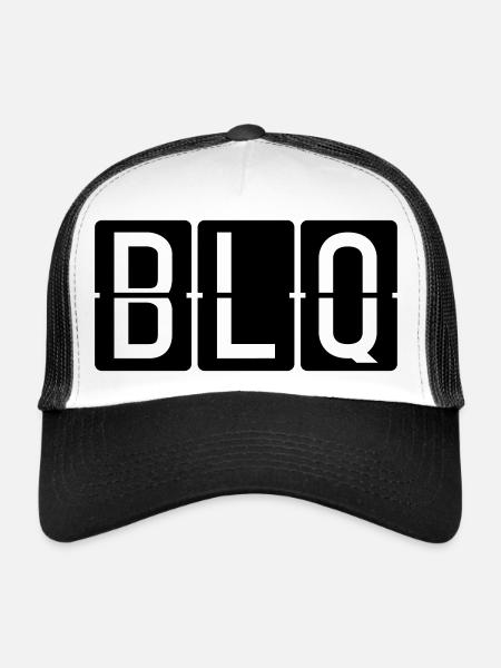 Bologne - Casquette trucker  - blanc/noir - Devant
