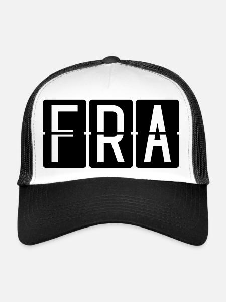 Francfort - Casquette trucker  - blanc/noir - Devant