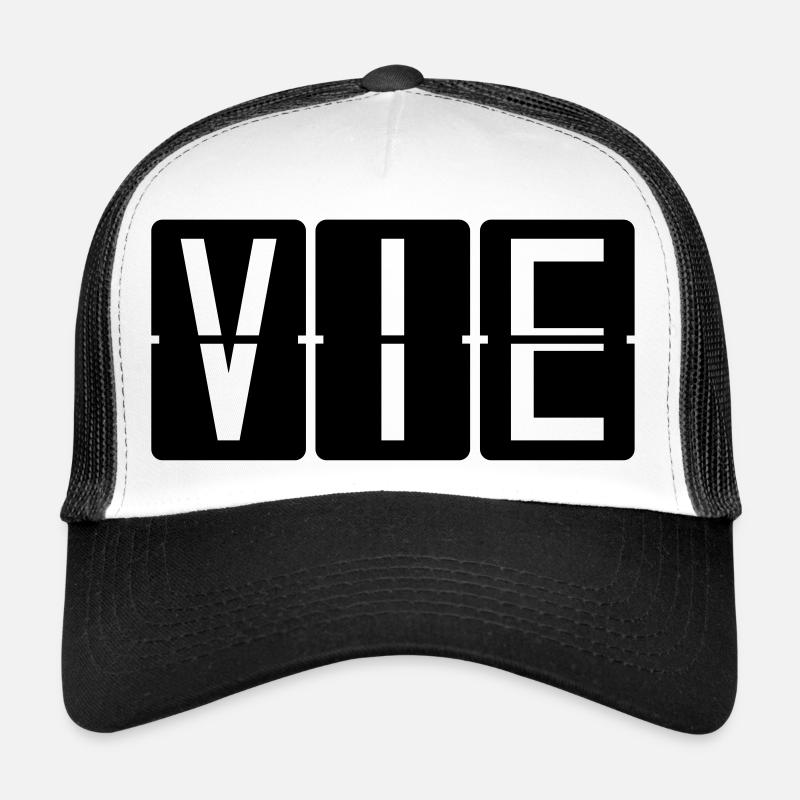 Wien - Trucker Cap - Weiß/Schwarz