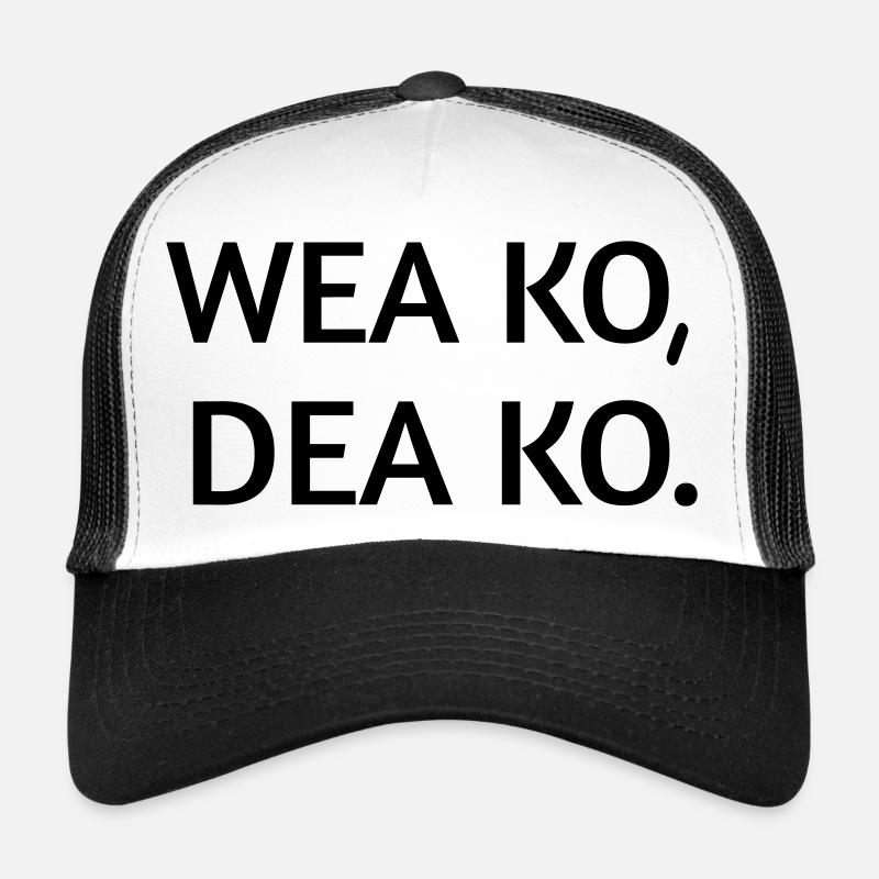 Wea ko dea ko - Casquette trucker  - blanc/noir