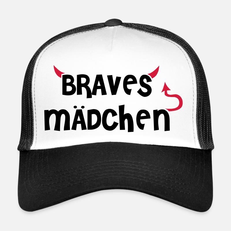 braves_maedchen - Casquette trucker  - blanc/noir
