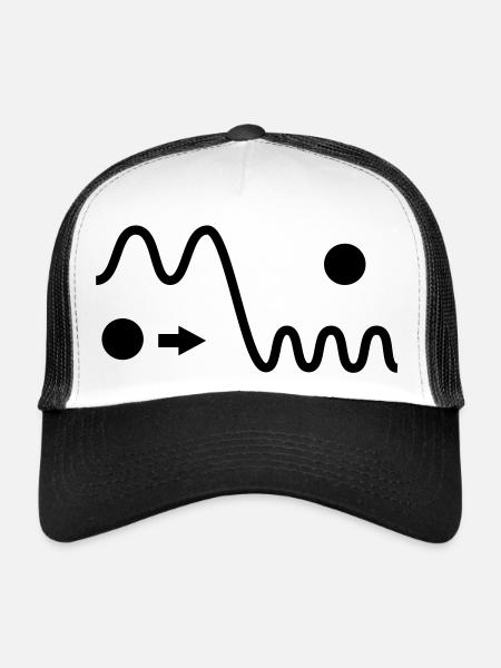 effet Doppler [monochrome] - Casquette trucker  - blanc/noir - Devant
