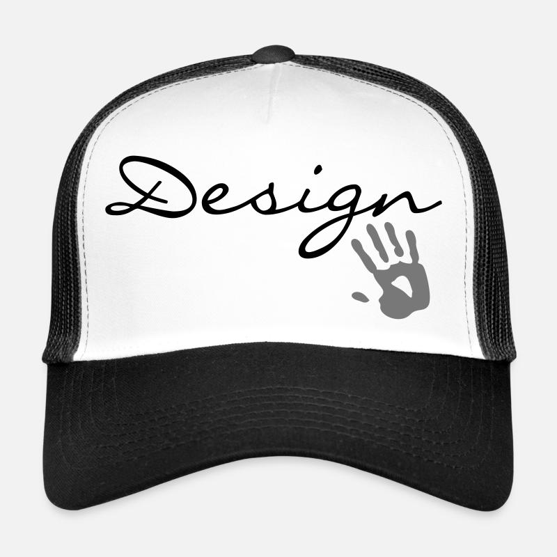 design - Trucker Cap - Weiß/Schwarz
