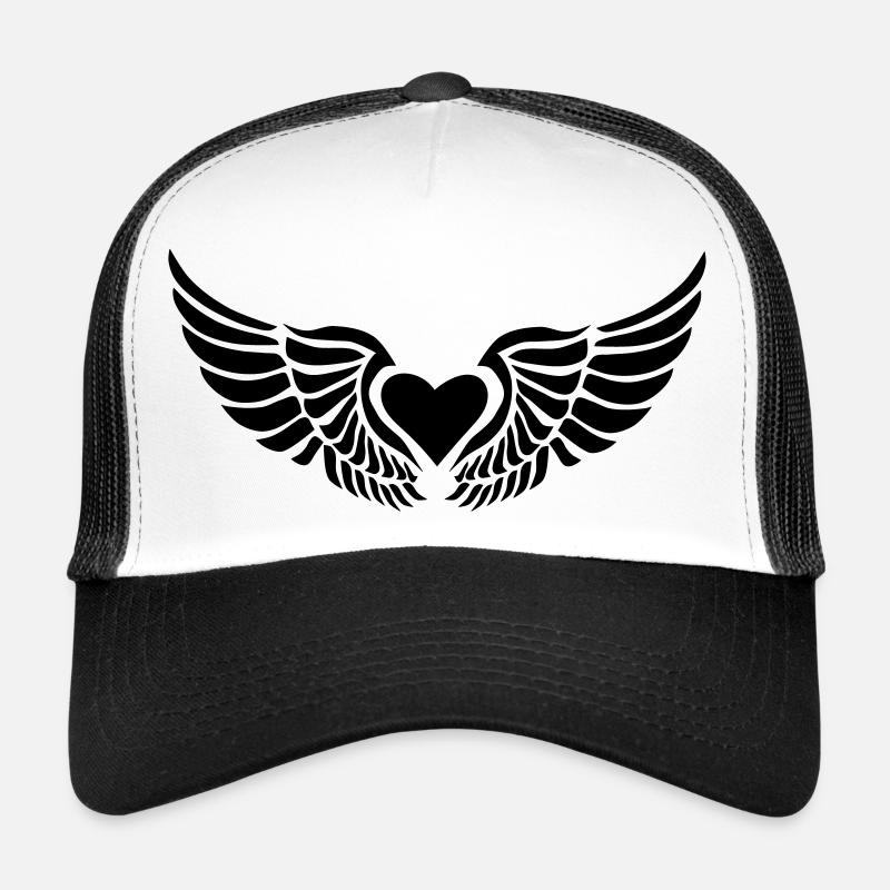 coeur avec des ailes Casquette trucker 