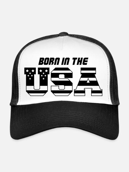 usa born in the 1 - Trucker Cap - white/black - Front