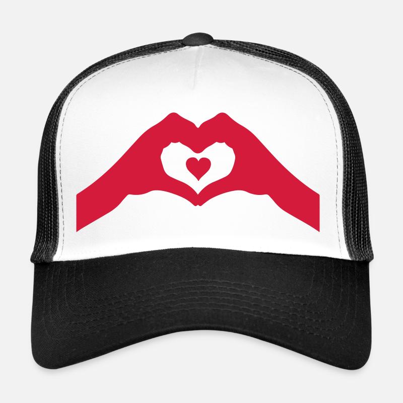 Mains Coeur Casquette trucker 
