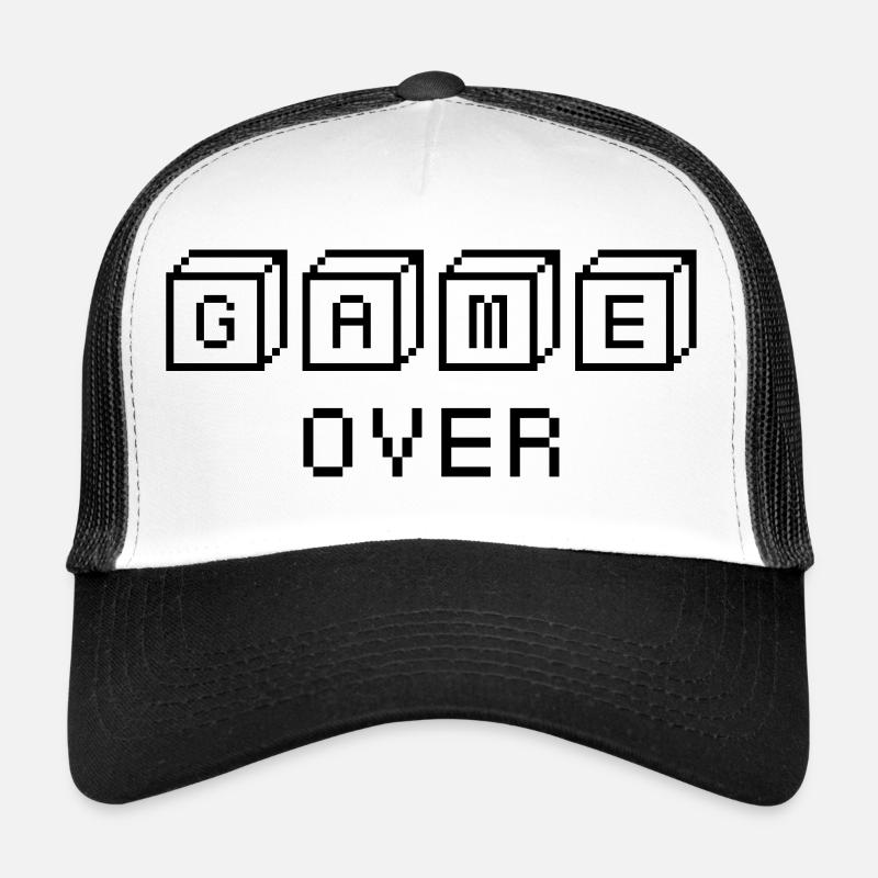 GAME OVER - Casquette trucker  - blanc/noir