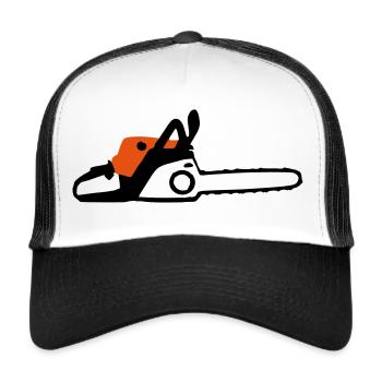Säge - Trucker Cap - Weiß/Schwarz - Vorne