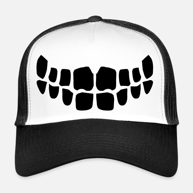 Grinning Evil Horror Mouth Smile Comic Teeth Trucker Cap