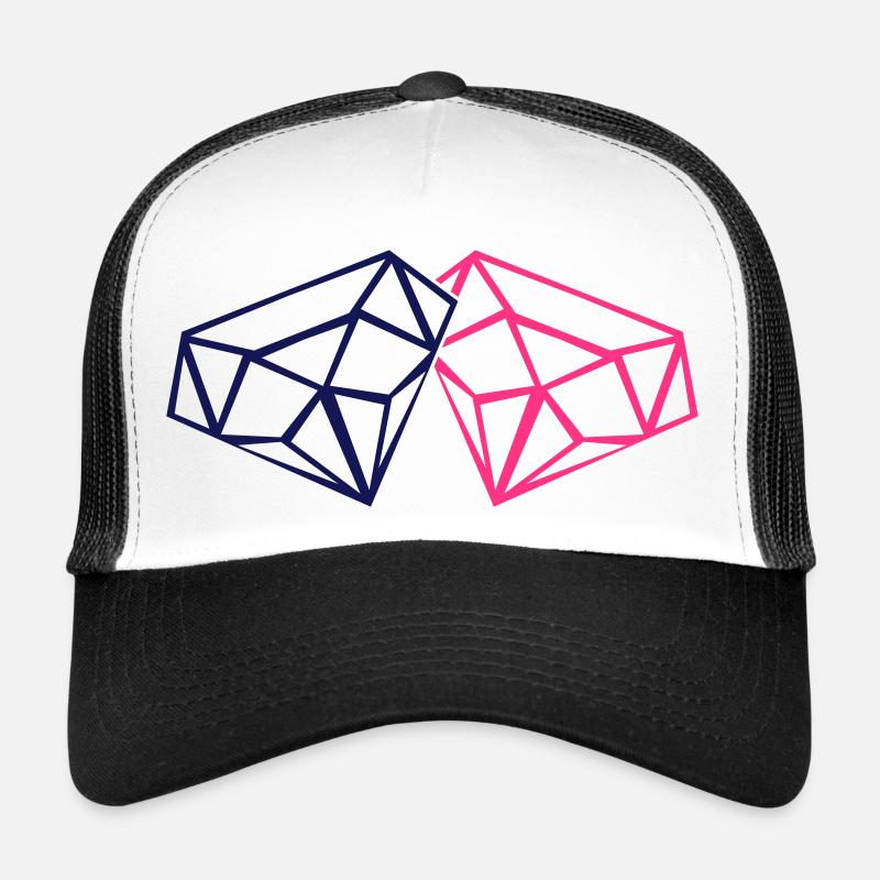 diamonds - Casquette trucker - blanc/noir