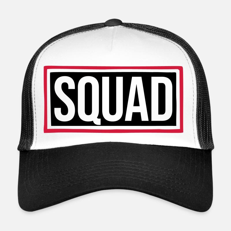 Bouclier de chef de texte d’escouade Casquette trucker 