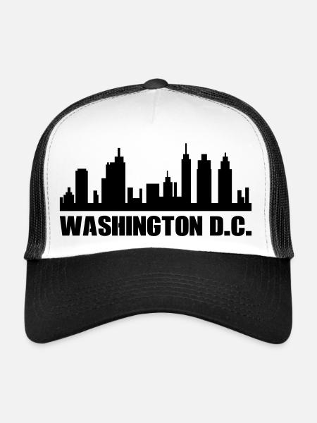 Washington D.C. - Casquette trucker  - blanc/noir - Devant