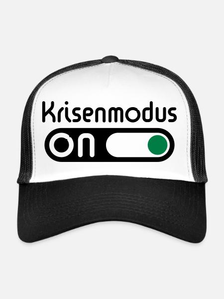 Krisenmodus On (Pos) - Trucker Cap - Weiß/Schwarz