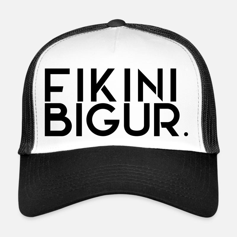 FIKINIBIGUR - Trucker Cap - Weiß/Schwarz