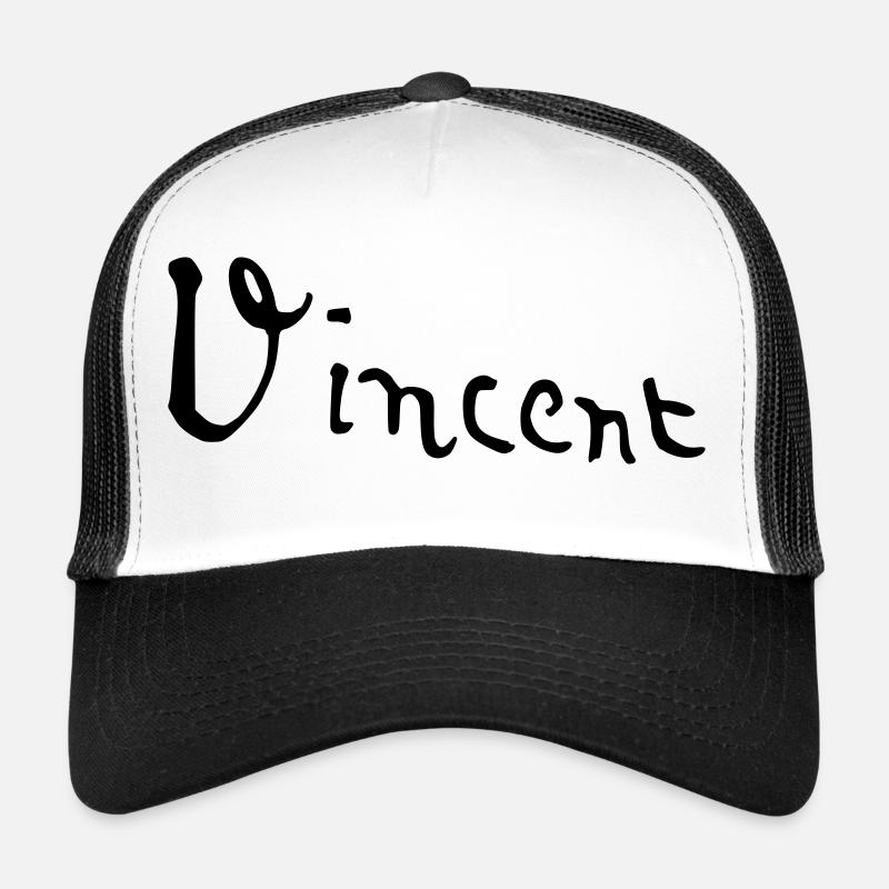 Vincent van Gogh Signatur Unterschrift #1 - Trucker Cap - Weiß/Schwarz