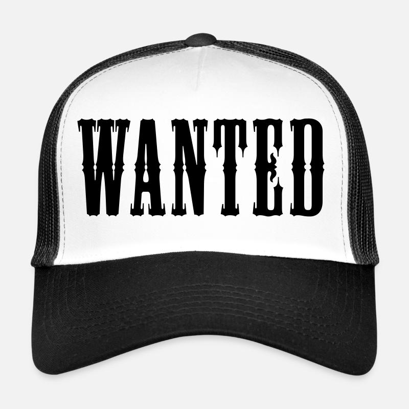 wanted wilder westen - Trucker Cap - Weiß/Schwarz