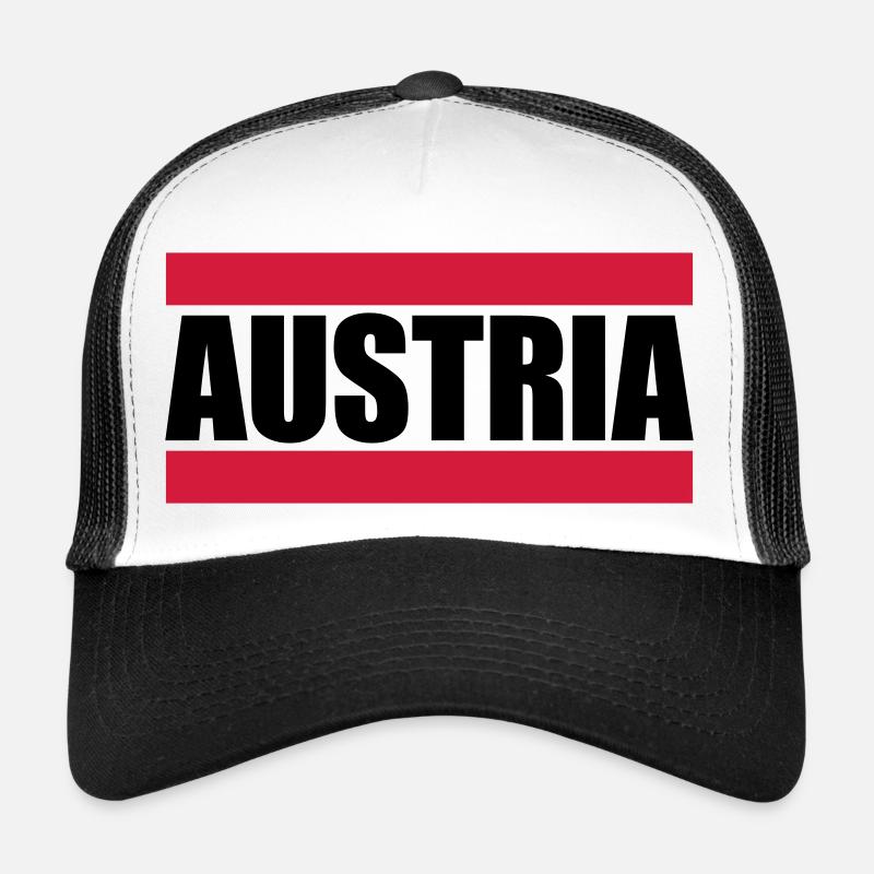 Cool Austria Design - Trucker Cap - Weiß/Schwarz