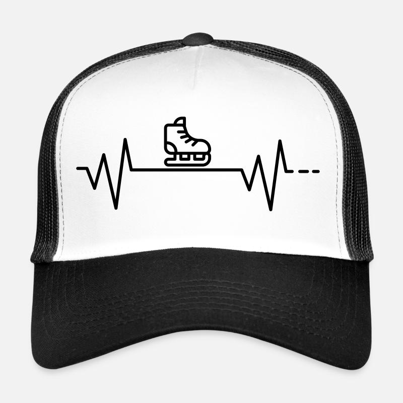 Herzschlag Schlittschuh Eiskunstlauf Laufen Eis Trucker Cap