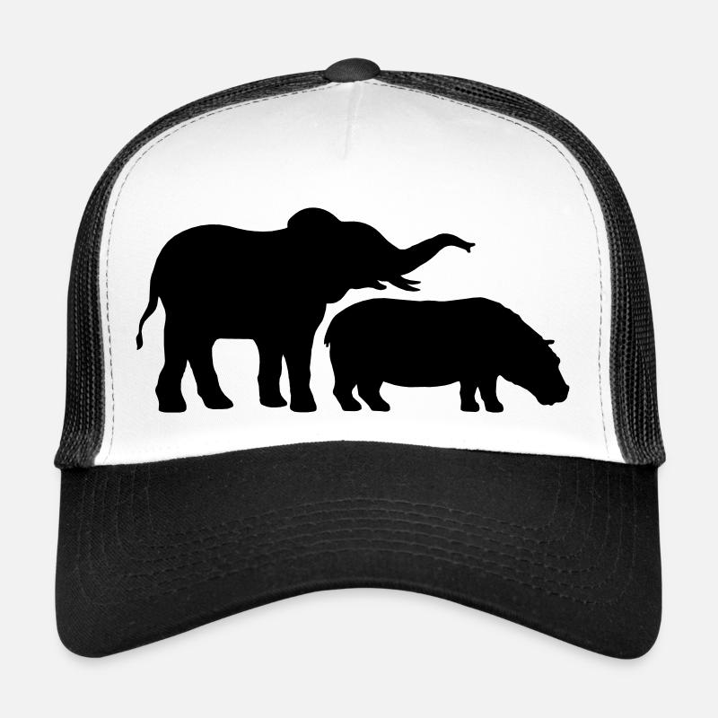 Hippo Elephant Pachyderm Team Trucker Cap